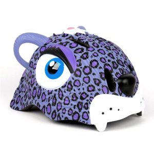 casco para niño crazy safety leopardo violeta